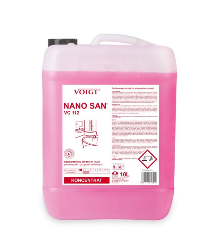 VC 112 NANO SAN kanister 10 litrów Antybakteryjny koncentrat do bieżącego mycia sanitariatów VOIGT