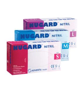 NUGARD rąkawice nitrylowe bezpudrowe - rąkawice nitrylowe bezpudrowe S/M/L100 szt