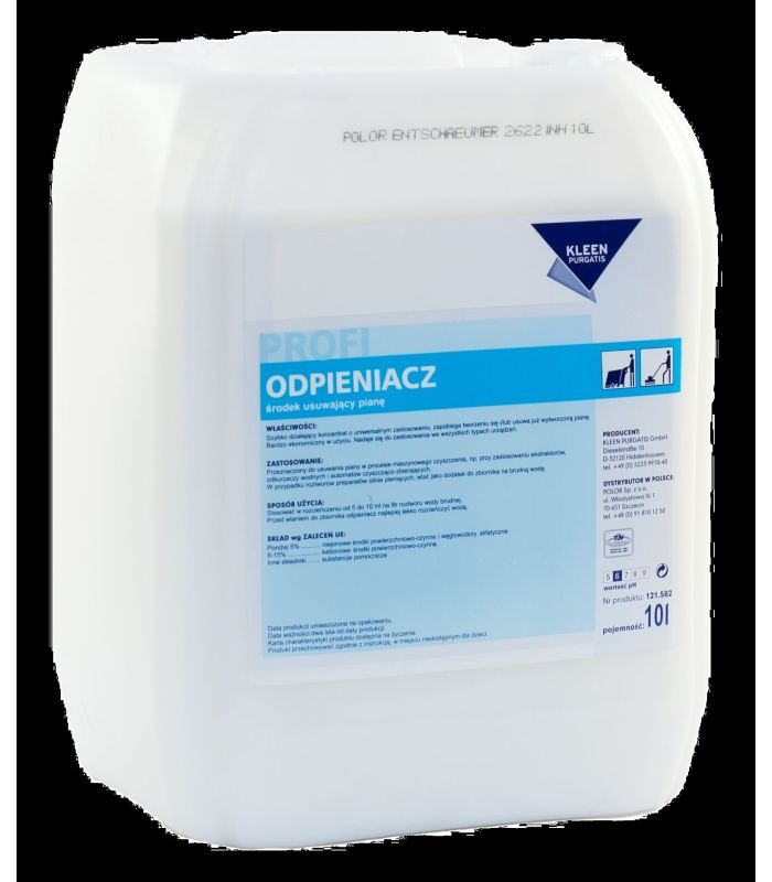ODPIENIACZ kanister 10 litrów uniwersalny do odkurzaczy piorących i maszyn czyszczących KLEEN