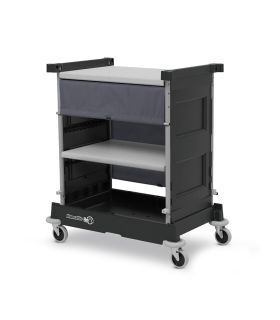 NKT 0 LLR wielofunkcyjny wózek hotelowy z dwoma szerokimi półkami i roletą Numatic