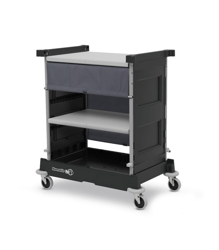 NKT 0 LLR wielofunkcyjny wózek hotelowy z dwoma szerokimi półkami i roletą Numatic