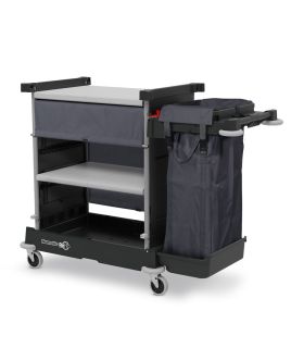 NKT 1 LLR 1x 100L wielofunkcyjny wózek hotelowy z dwoma szerokimi półkami roletą Numatic