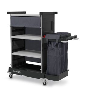 NKT 1 R 1x 100L wielofunkcyjny wózek hotelowy z trzema szerokimi półkami i roletą Numatic