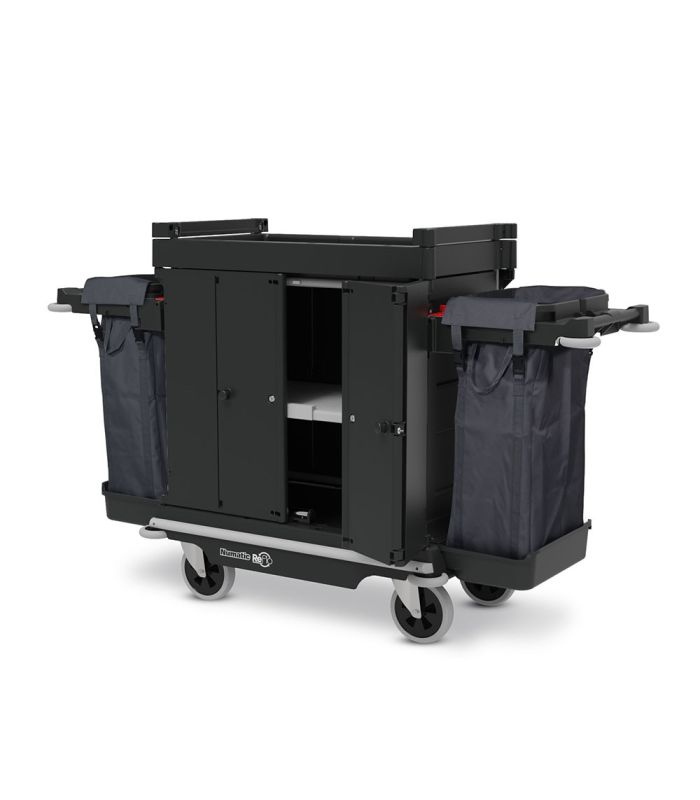 NKU 32 RHF 2x 100L Najwyższej jakości wielofunkcyjny wózek hotelowy z drzwiczkami Numatic