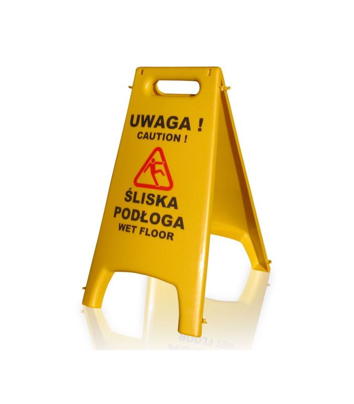 Znak ostrzegawczy UWAGA ŚLISKA PODŁOGA - tablica BHP 2