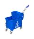 Wózek BASIC kolor Niebieski 20L z przegrodą wyciskarka płaska do każdego rodzaju mopa