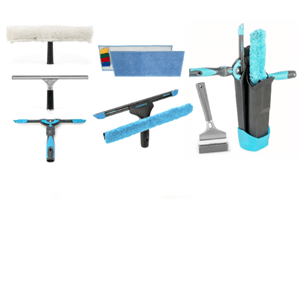 Profesjonalne akcesoria do mycia okien baranki wiadra zbieraki kabury skrobaki mopy oraz ściereczki marek TTS Moerman