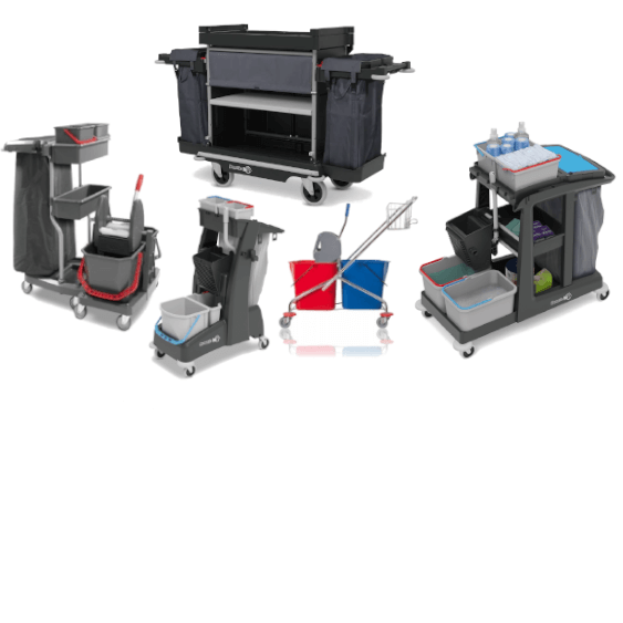 Profesjonalne wózki sprzątające wózki serwisowe oraz hotelowe marki Numatic oraz TTS VERMOP